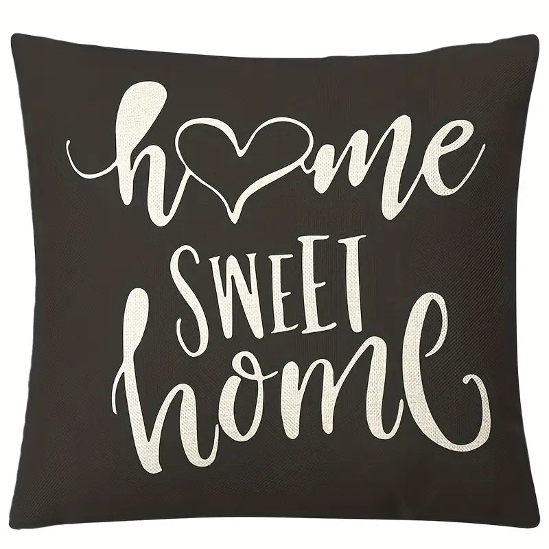 Linen Blend Geometric Cushion Cover