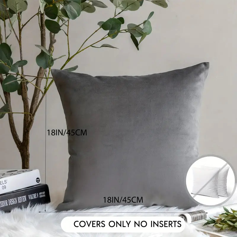 Velvet Throw Pillow Set (2-Piece), Nordic Style