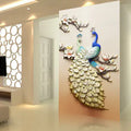 5D Diamond Painting of Peacock for Living Room Decor