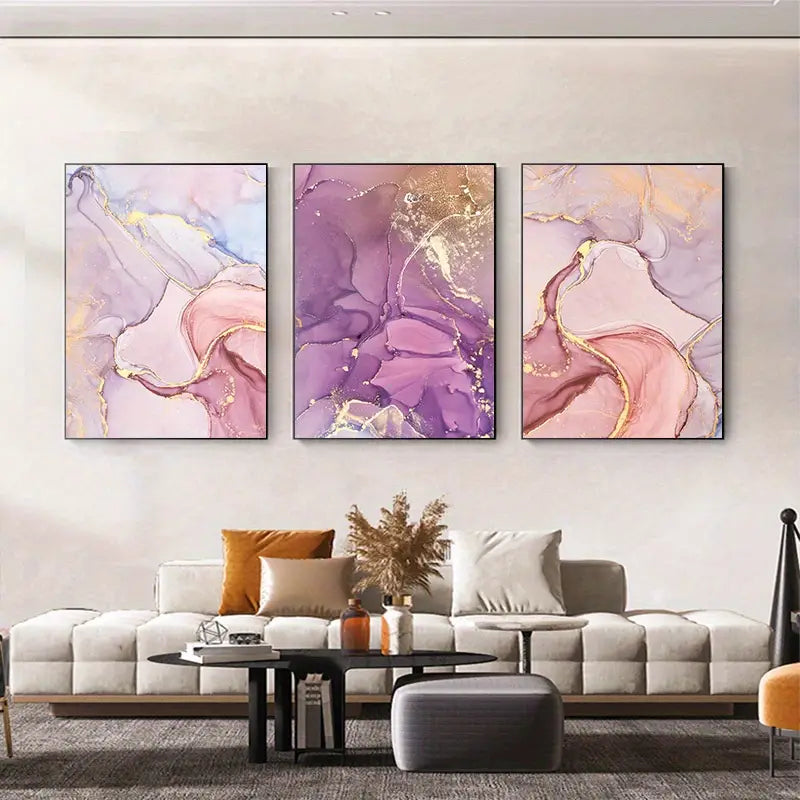 Blush Marble Triptych