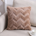 Plush Geometric Throw Pillow Cover