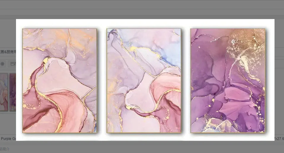 Blush Marble Triptych